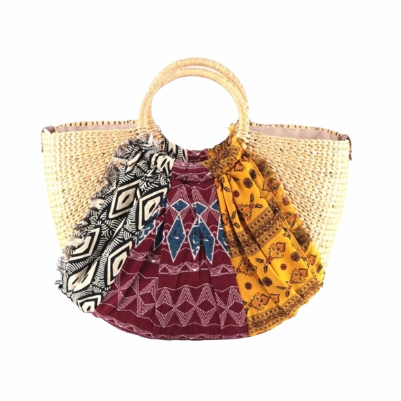 new Sam Edelman ꕥ Jaelynn Straw Crossbody Tote ꕥ - Picture 9 of 14